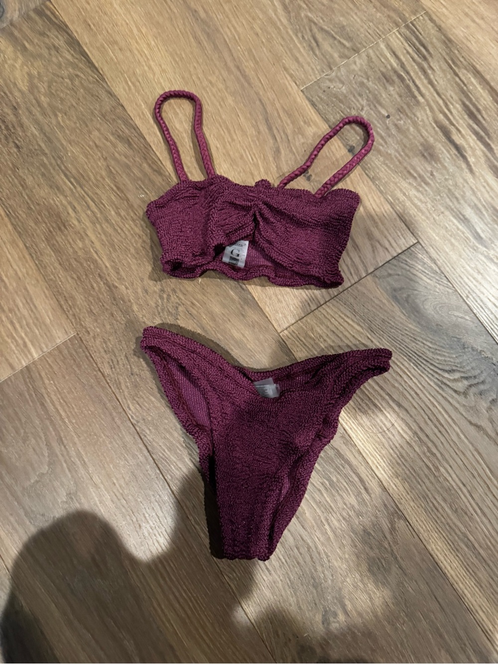 Hunza G Aura Bikini in Grape - Picture 3 of 7